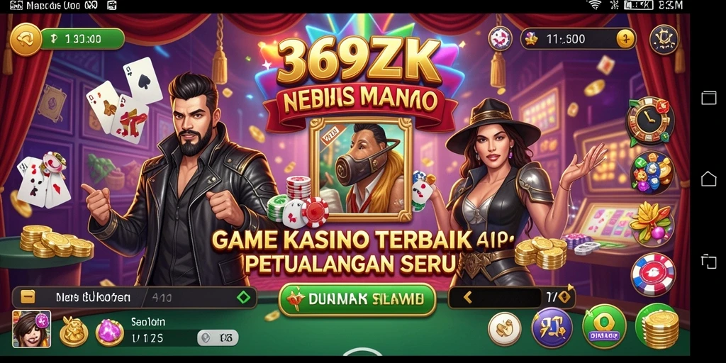 Tampilan utama gameplay kasino 369ZK yang menarik.