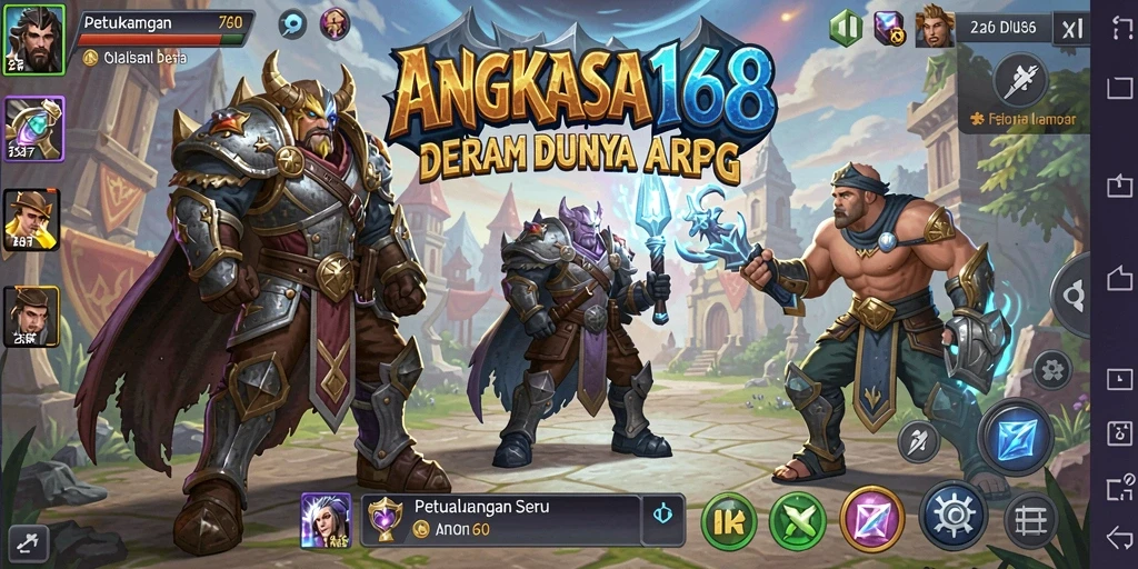 Tampilan gameplay ARPG yang mendebarkan dalam ANGKASA168.