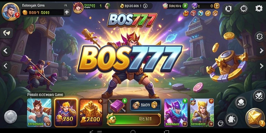 Tangkapan layar menunjukkan gameplay mendalam dalam BOS777.