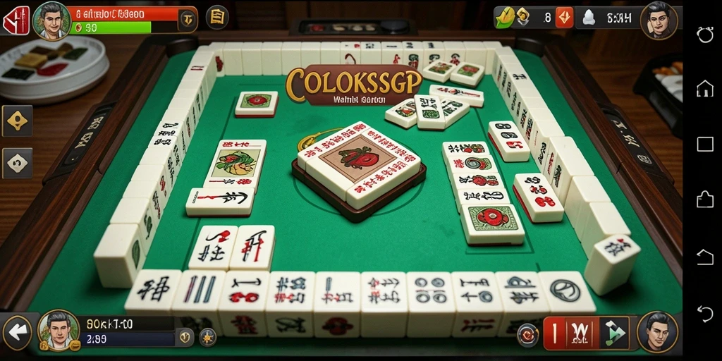 Screenshot COLOKSGP menampilkan gameplay Mahjong yang penuh warna.