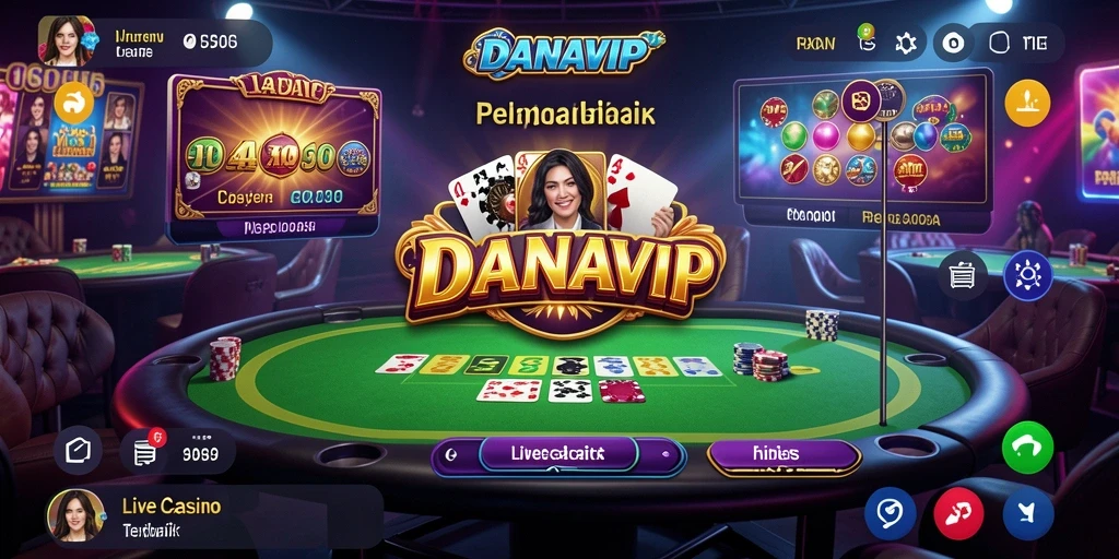 Tampilan tampak nyata dari permainan Live Casino di DANAVIP.