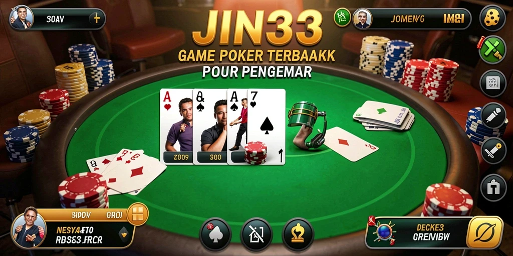 Gameplay seru JIN33 menampilkan aksi poker menegangkan.