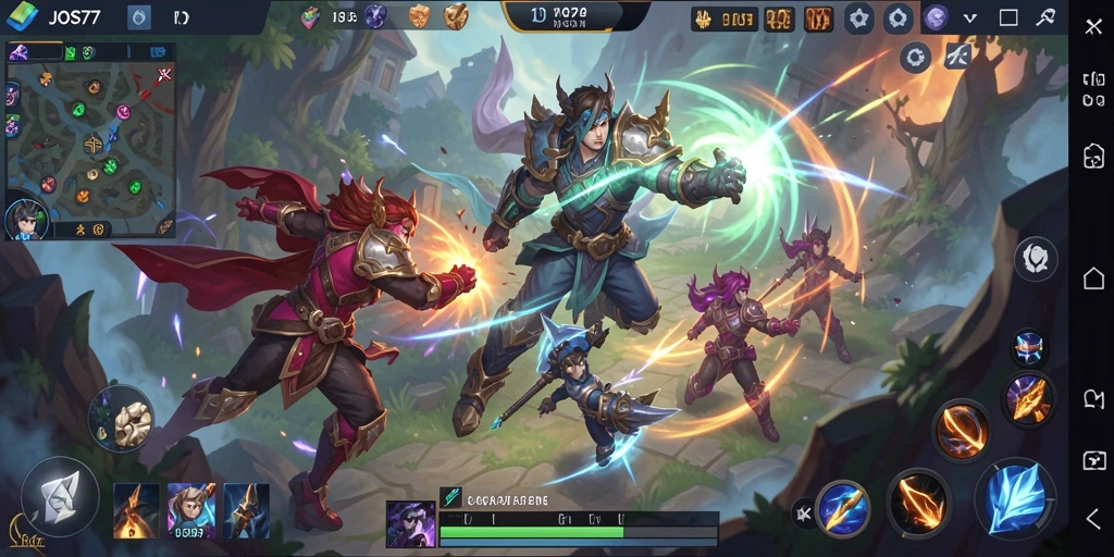 Gameplay intens di arena pertempuran JOS77.