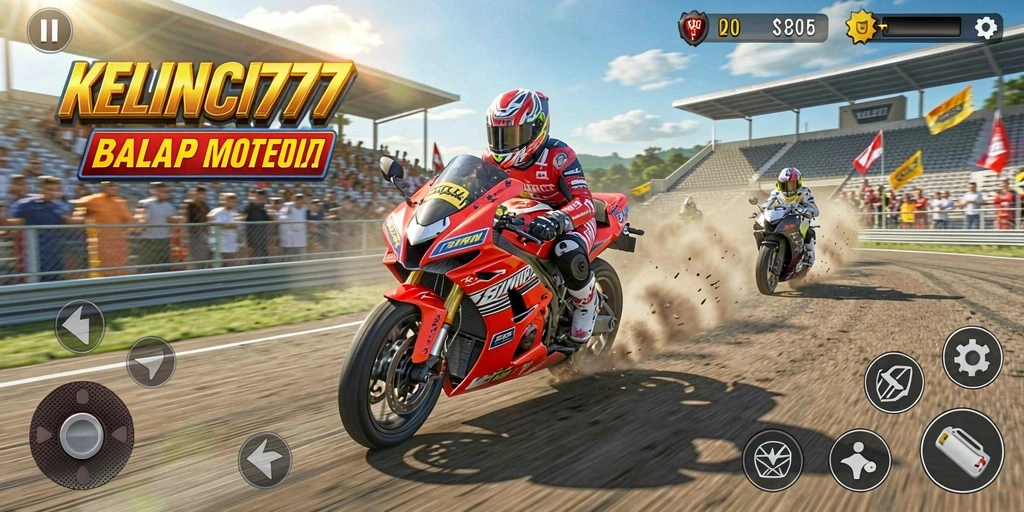Gameplay KELINCI777 menampilkan balapan motor yang mendebarkan dan grafis yang menakjubkan.