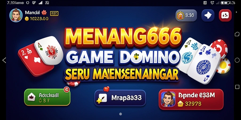 Tampilan menarik dari gameplay domino yang seru.