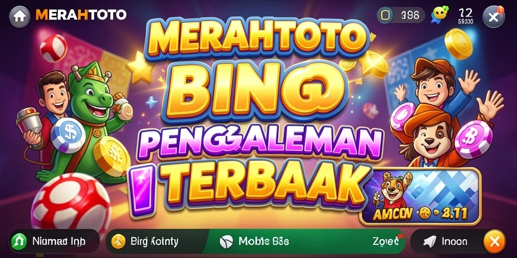 Tampilan gameplay seru MERAHTOTO yang penuh warna.