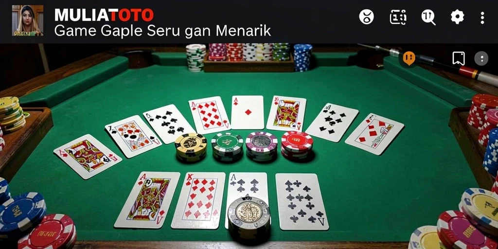 Screenshot menunjukkan gameplay seru dalam permainan Gaple.