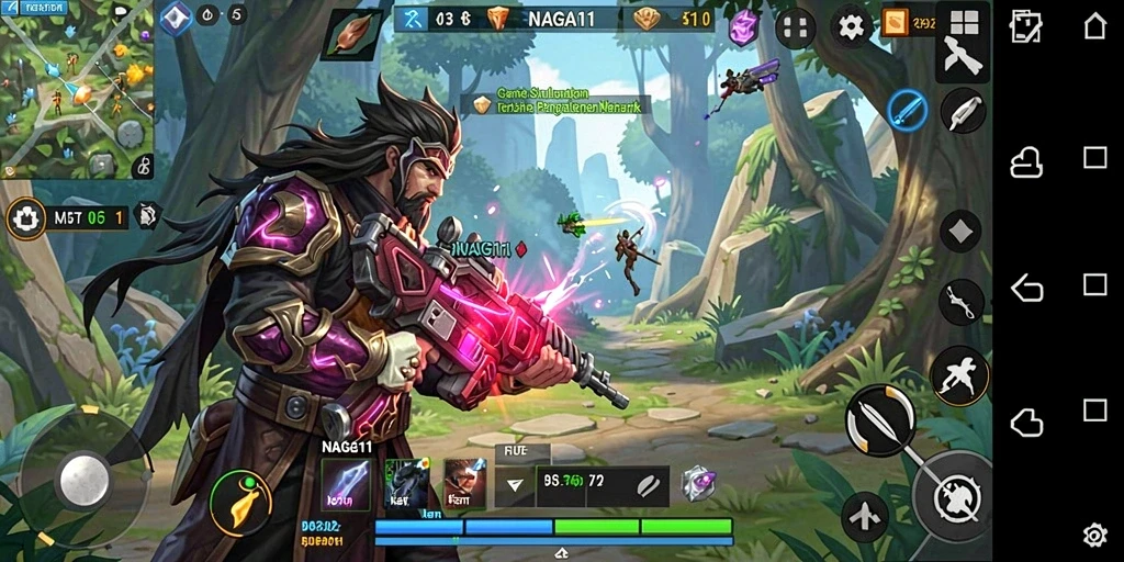 Screenshot menunjukkan pengalaman mendalam dalam gameplay Simulation NAGA11.