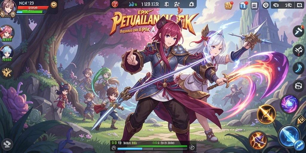 Gameplay menarik dari NOX123 dalam dunia anime yang penuh warna.