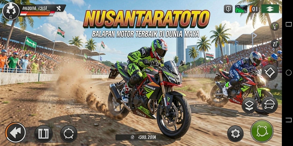 Screenshot menampilkan balapan mendebarkan di NUSANTARATOTO.
