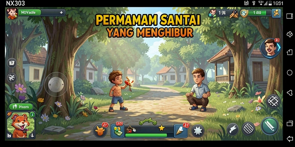 Tangkapan layar NX303 menampilkan momen seru dalam gameplay Casual yang menarik.