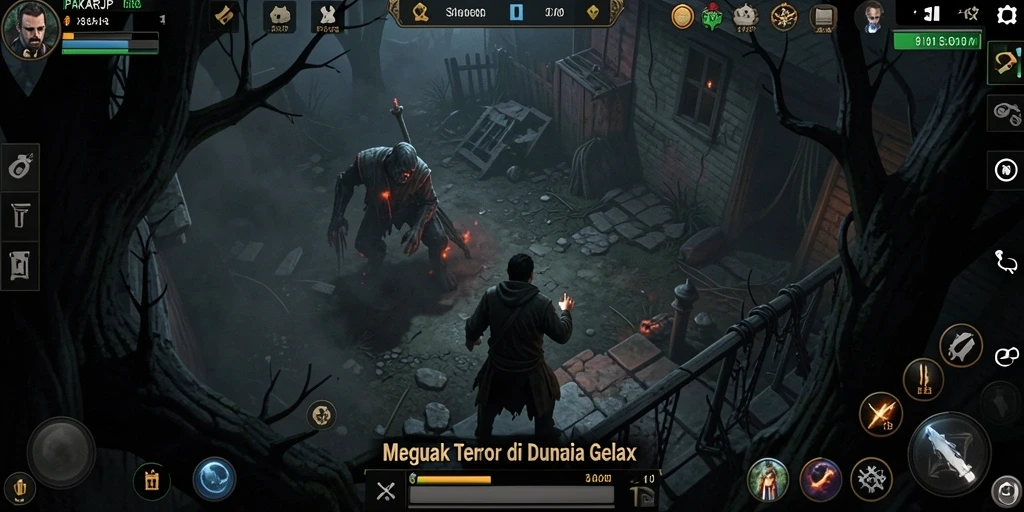 Screenshot gameplay PAKARJP yang menampilkan suasana Horror yang mencekam.
