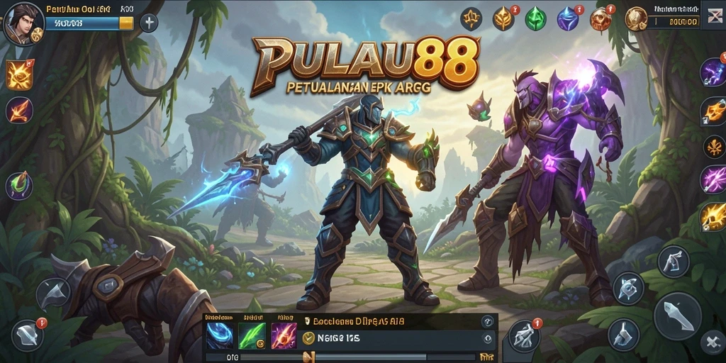 Tampilan gameplay PULAU88 yang penuh aksi dan petualangan.