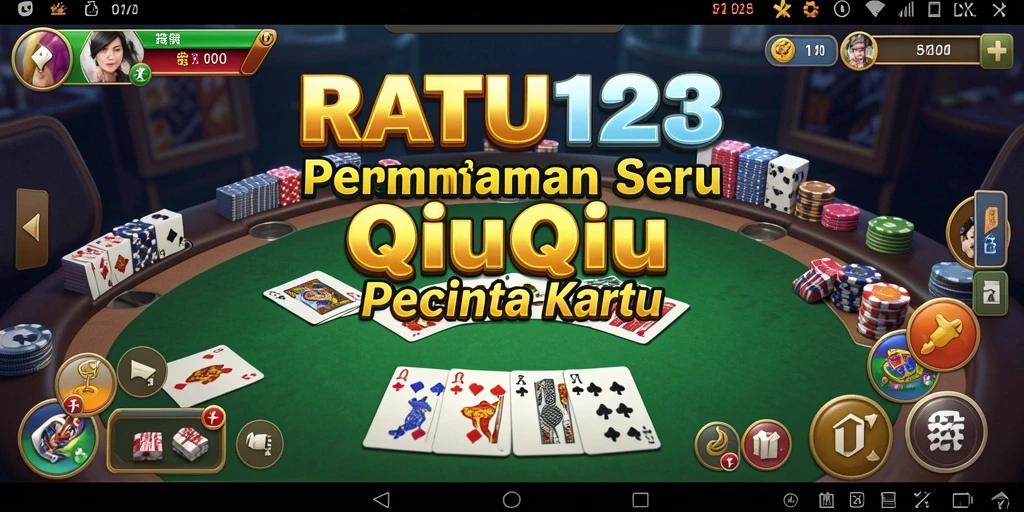 Tampilan seru dari gameplay QiuQiu di RATU123.