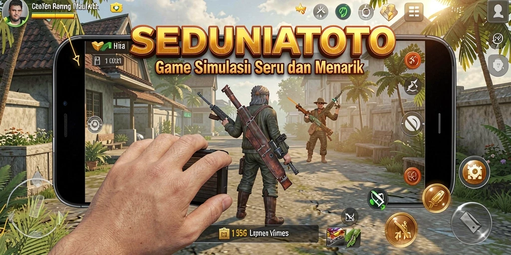 Screenshot utama SEDUNIATOTO menampilkan suasana gameplay yang interaktif.