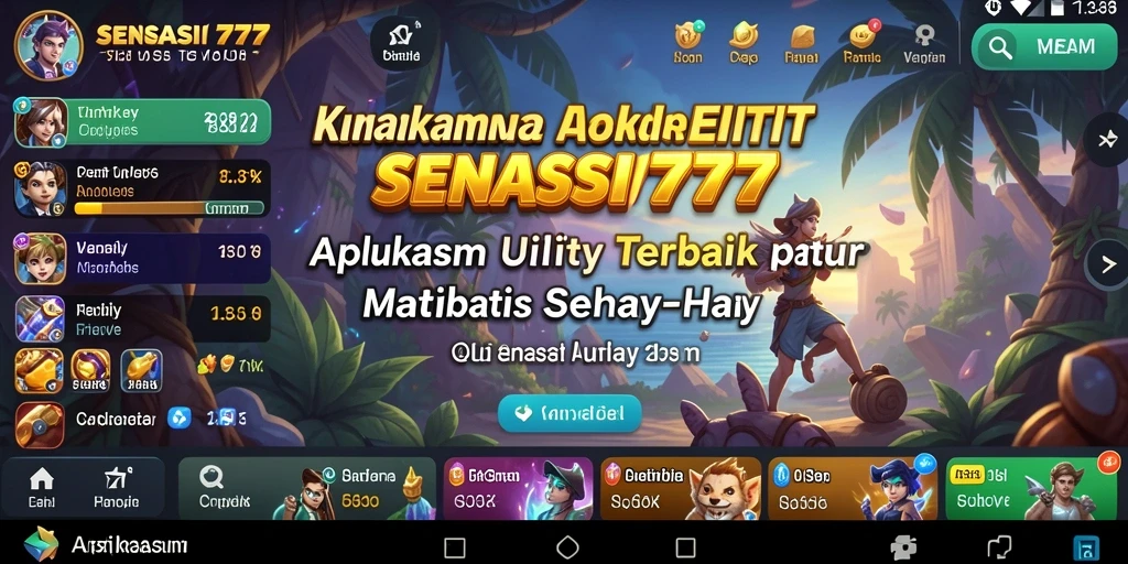 Tampilan utama SENSASI777 menampilkan antarmuka yang ramah pengguna dan mudah navigasi.