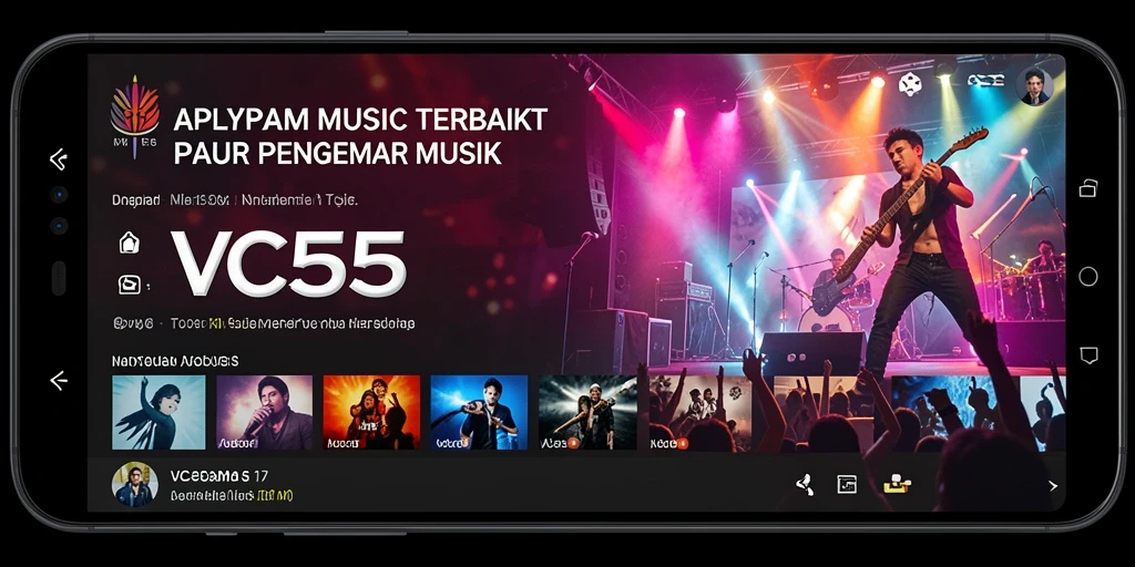 Screenshot menampilkan gameplay VC55 dengan efek visual dinamis.
