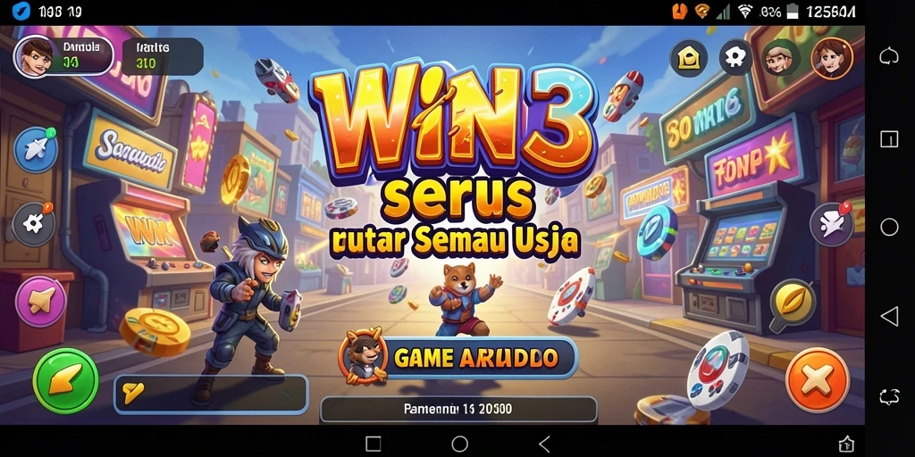 Tampilan gameplay seru dari WIN33 di platform Arcade.